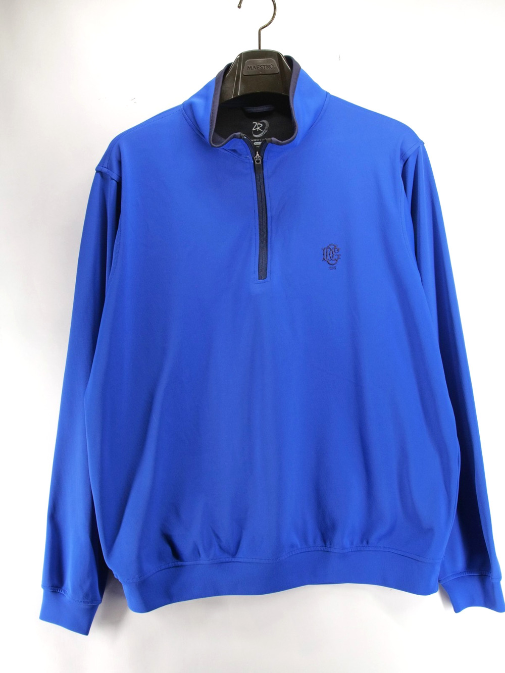 Zero Restriction Tour Series Mens Large Blue Pullover 1/4 Zip Jacket Golf DCC